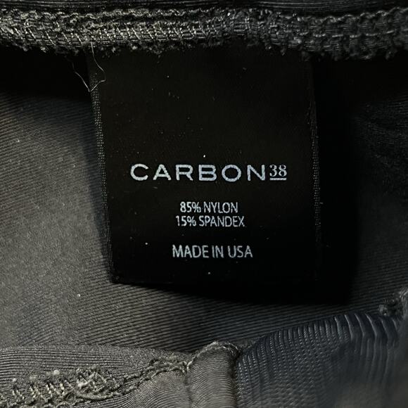 Carbon38 Ruffle On Ankles Leggings Womens Black Size Small Lattice - Picture 10 of 11